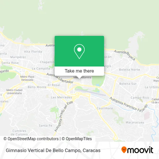 Gimnasio Vertical De Bello Campo map