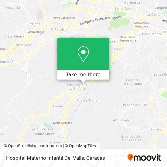Hospital Materno Infantil Del Valle map