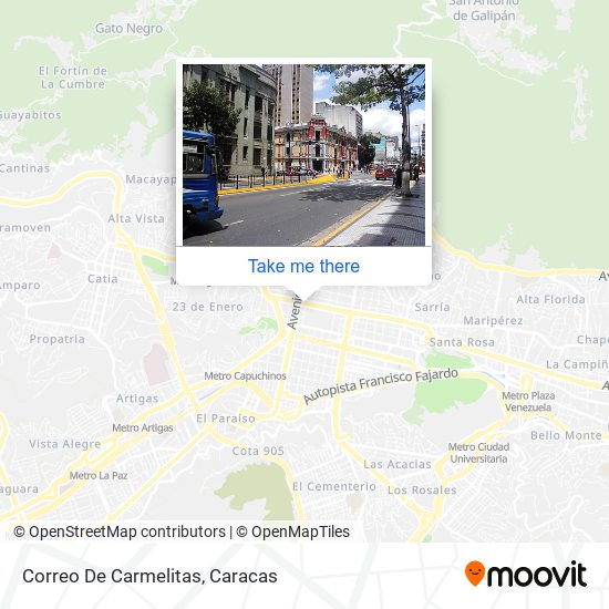 Correo De Carmelitas map