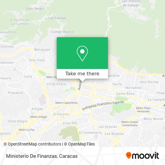 Ministerio De Finanzas map