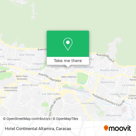 Hotel Continental Altamira map