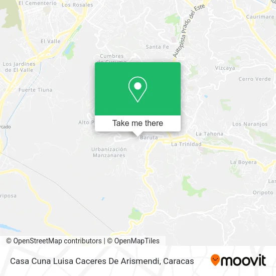 Casa Cuna Luisa Caceres De Arismendi map