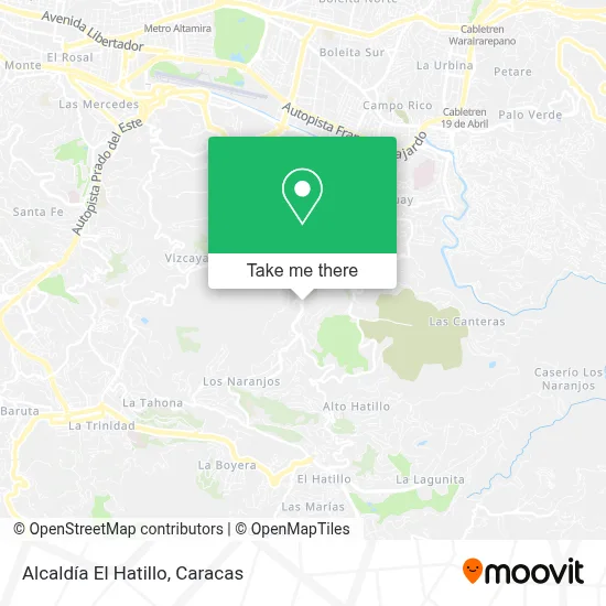 Alcaldía El Hatillo map