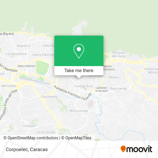 Mapa de Corpoelec