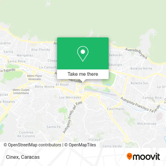 Cinex map