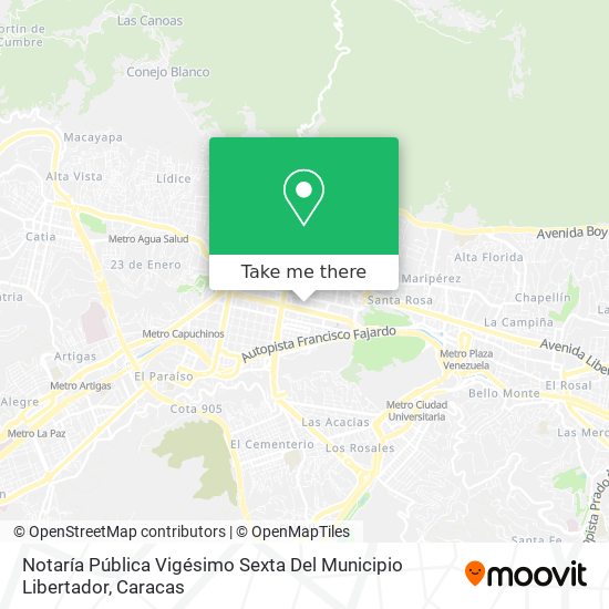 Notaría Pública Vigésimo Sexta Del Municipio Libertador map