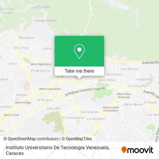 Instituto Universitario De Tecnología Venezuela map