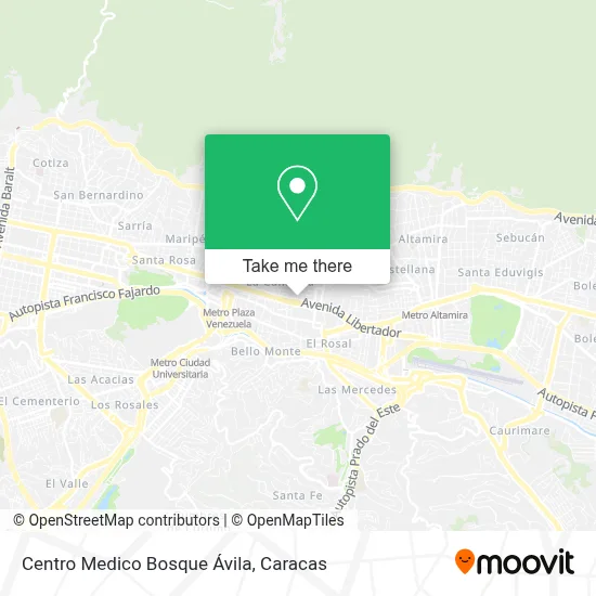 Centro Medico Bosque Ávila map