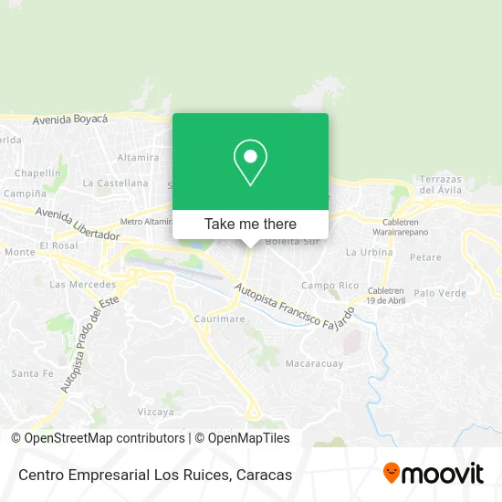 Centro Empresarial Los Ruices map