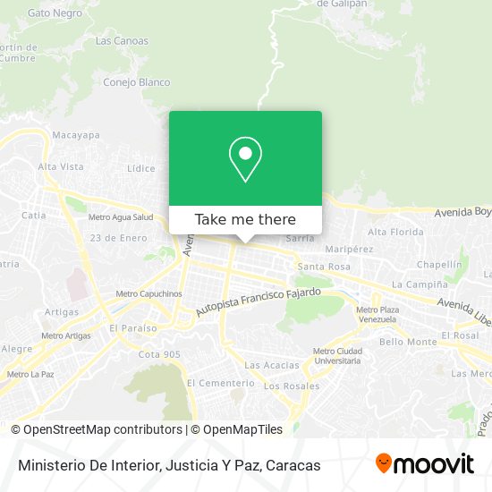 Mapa de Ministerio De Interior, Justicia Y Paz