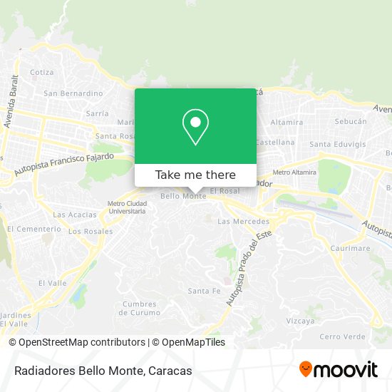 Radiadores Bello Monte map