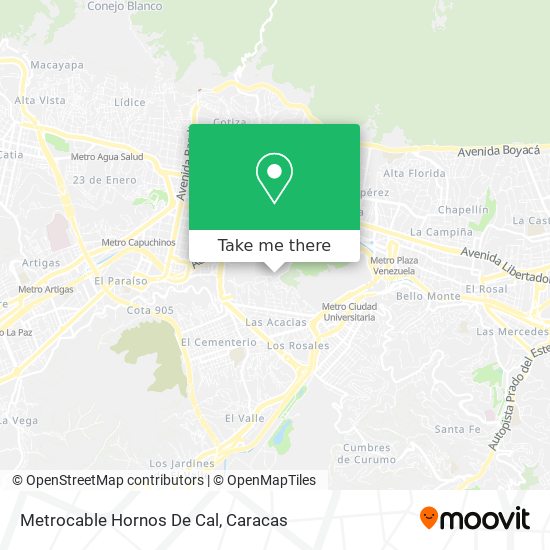 Metrocable Hornos De Cal map