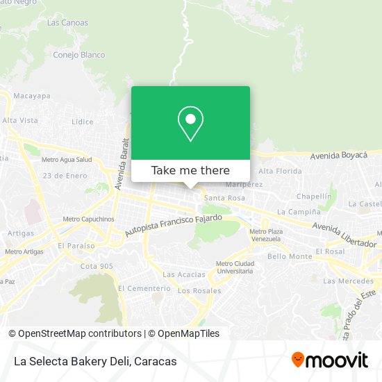 Mapa de La Selecta Bakery Deli