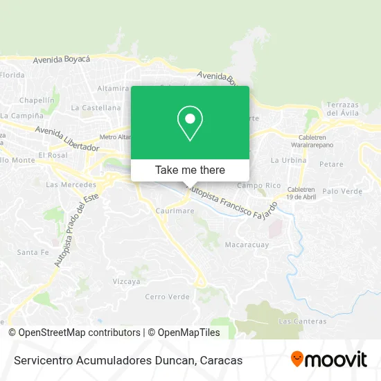 Mapa de Servicentro Acumuladores Duncan