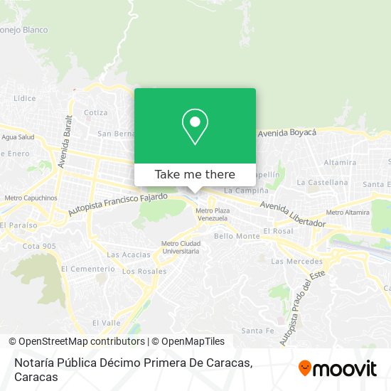 Notaría Pública Décimo Primera De Caracas map