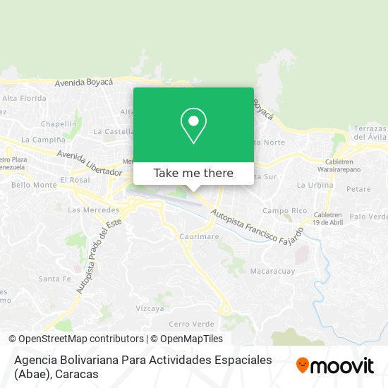 Mapa de Agencia Bolivariana Para Actividades Espaciales (Abae)
