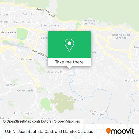 U.E.N. Juan Bautista Castro El Llanito map