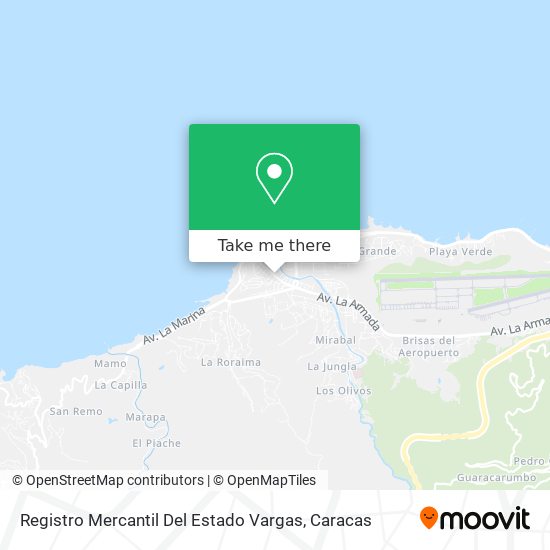 Registro Mercantil Del Estado Vargas map