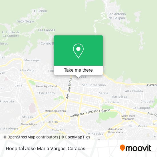 Hospital José María Vargas map