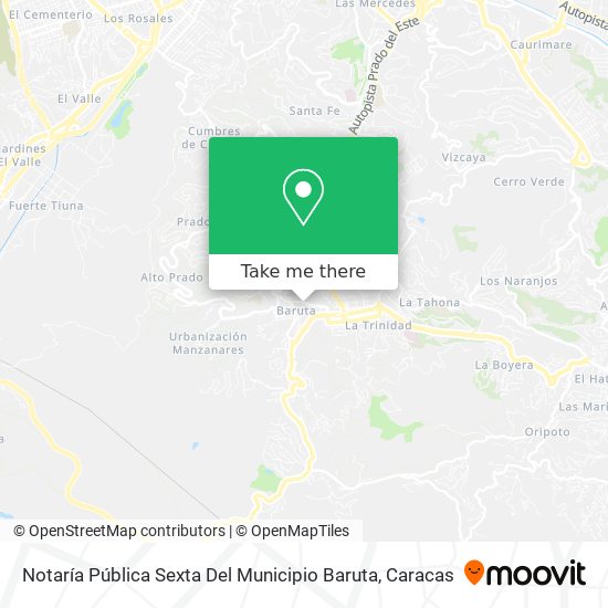 Notaría Pública Sexta Del Municipio Baruta map