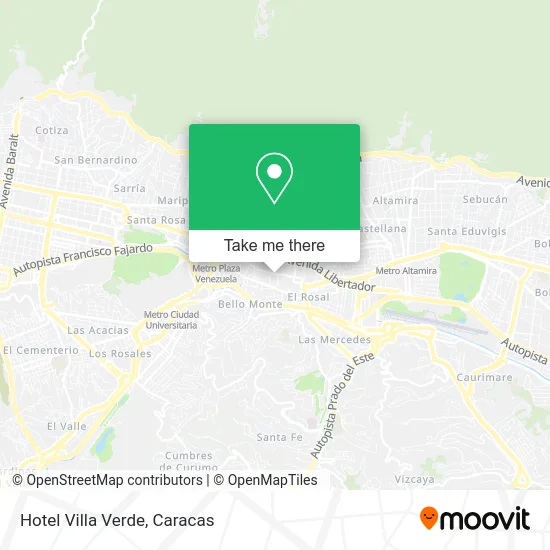 Mapa de Hotel Villa Verde