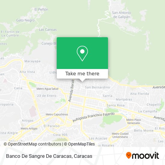 Banco De Sangre De Caracas map