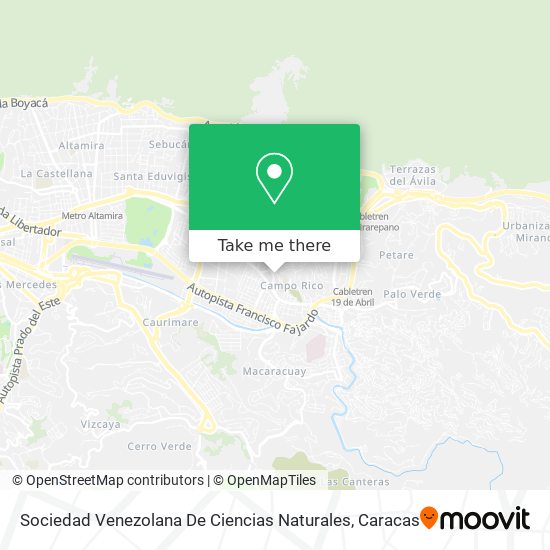 Sociedad Venezolana De Ciencias Naturales map