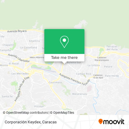 Corporación Keydex map