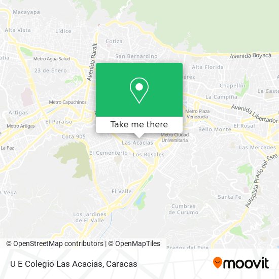 U E Colegio Las Acacias map