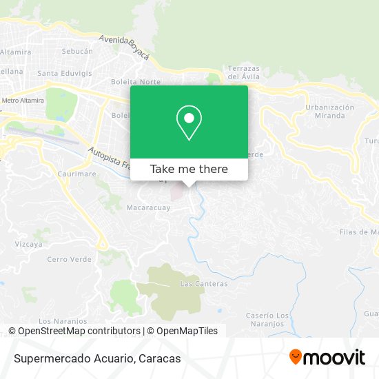 Supermercado Acuario map