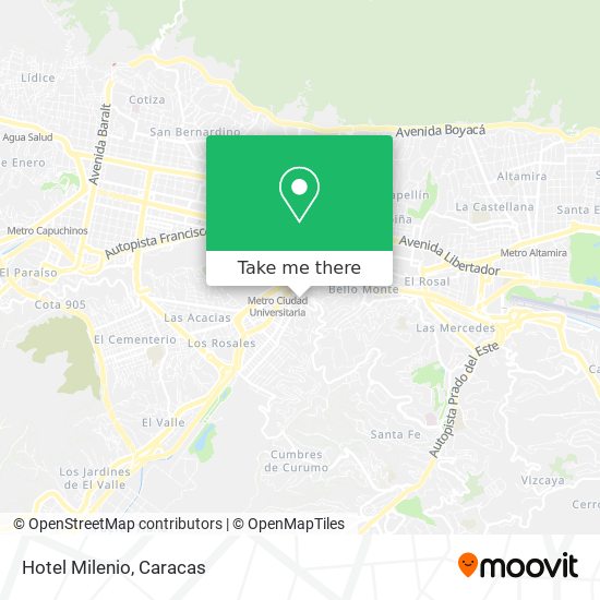 Hotel Milenio map