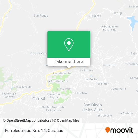 Ferrelectricos Km. 14 map