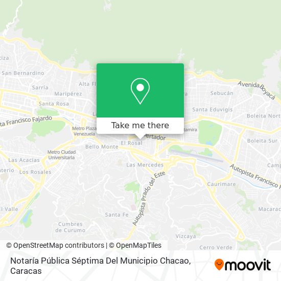 Notaría Pública Séptima Del Municipio Chacao map
