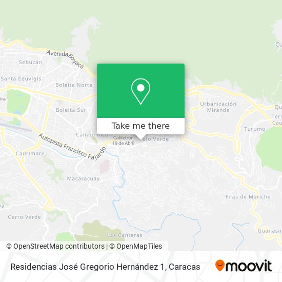 Mapa de Residencias José Gregorio Hernández 1
