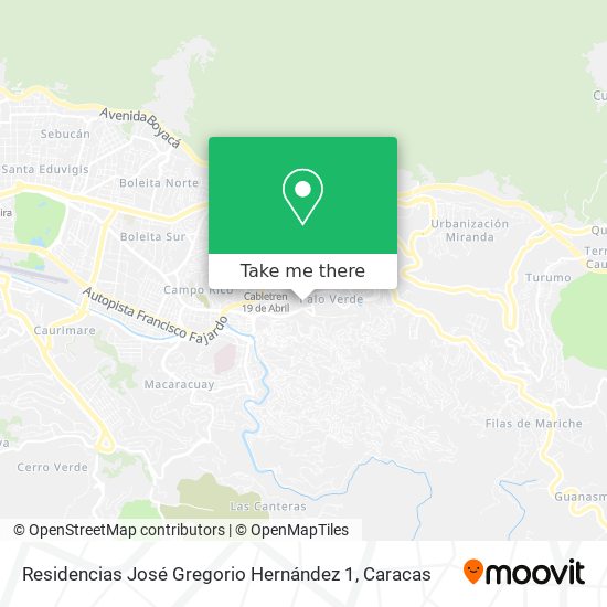 Residencias José Gregorio Hernández 1 map