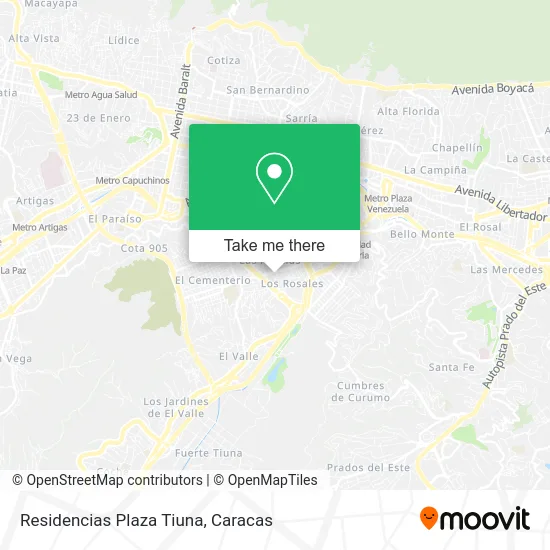 Residencias Plaza Tiuna map