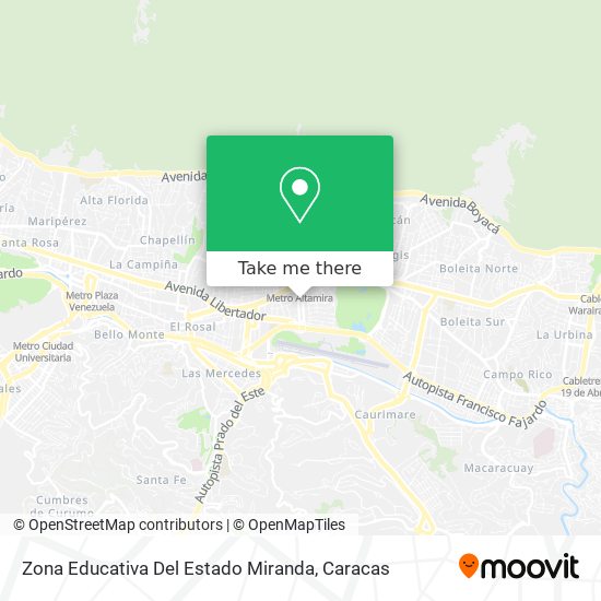 Zona Educativa Del Estado Miranda map