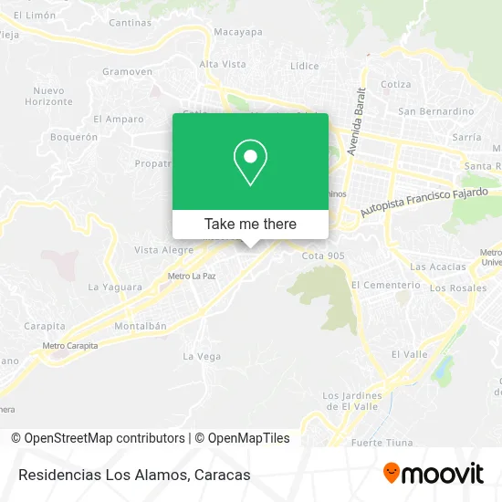 Residencias Los Alamos map