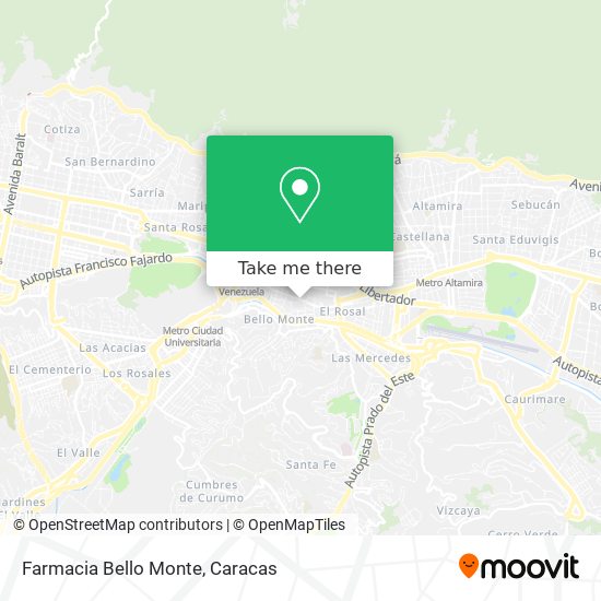 Mapa de Farmacia Bello Monte