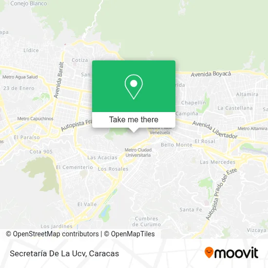Secretaría De La Ucv map