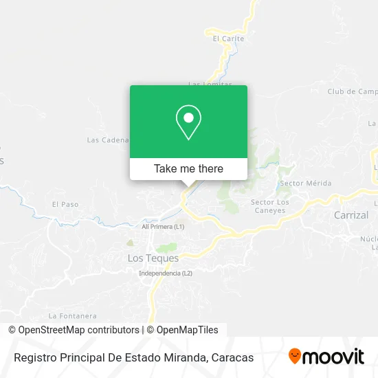 Registro Principal De Estado Miranda map