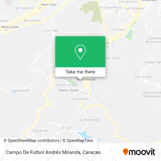 Mapa de Campo De Futbol Andrés Miranda