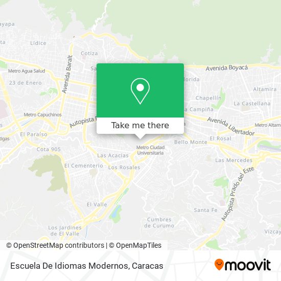 Escuela De Idiomas Modernos map