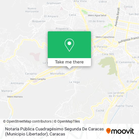 Notaría Pública Cuadragésimo Segunda De Caracas (Municipio Libertador) map