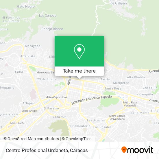 Mapa de Centro Profesional Urdaneta
