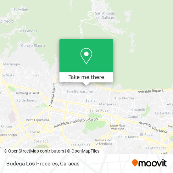 Bodega Los Proceres map