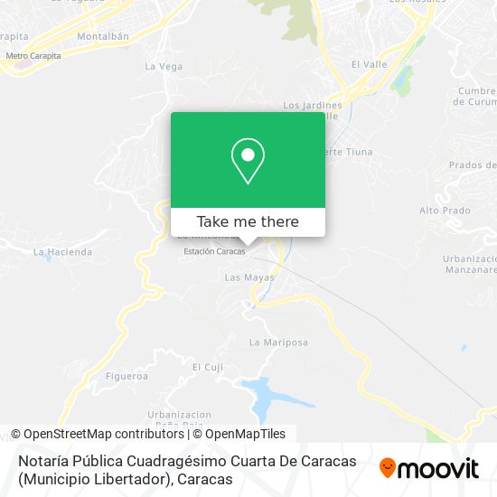 Notaría Pública Cuadragésimo Cuarta De Caracas (Municipio Libertador) map