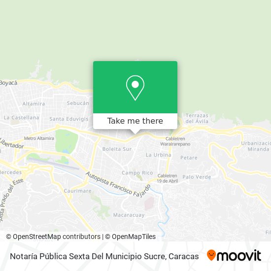 Notaría Pública Sexta Del Municipio Sucre map