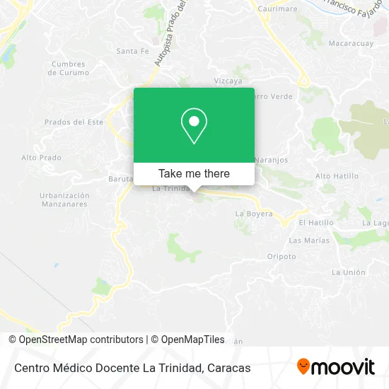 Mapa de Centro Médico Docente La Trinidad