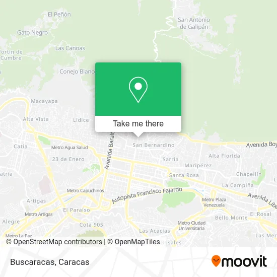 Buscaracas map
